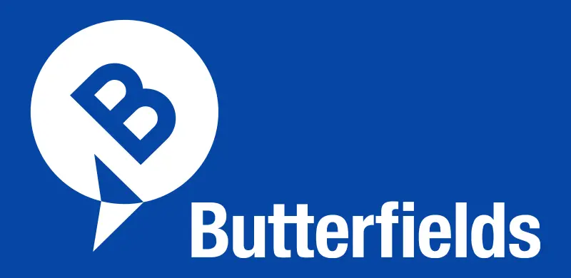 The logo of Butterfields Services, a business that Set Point Services has worked with.